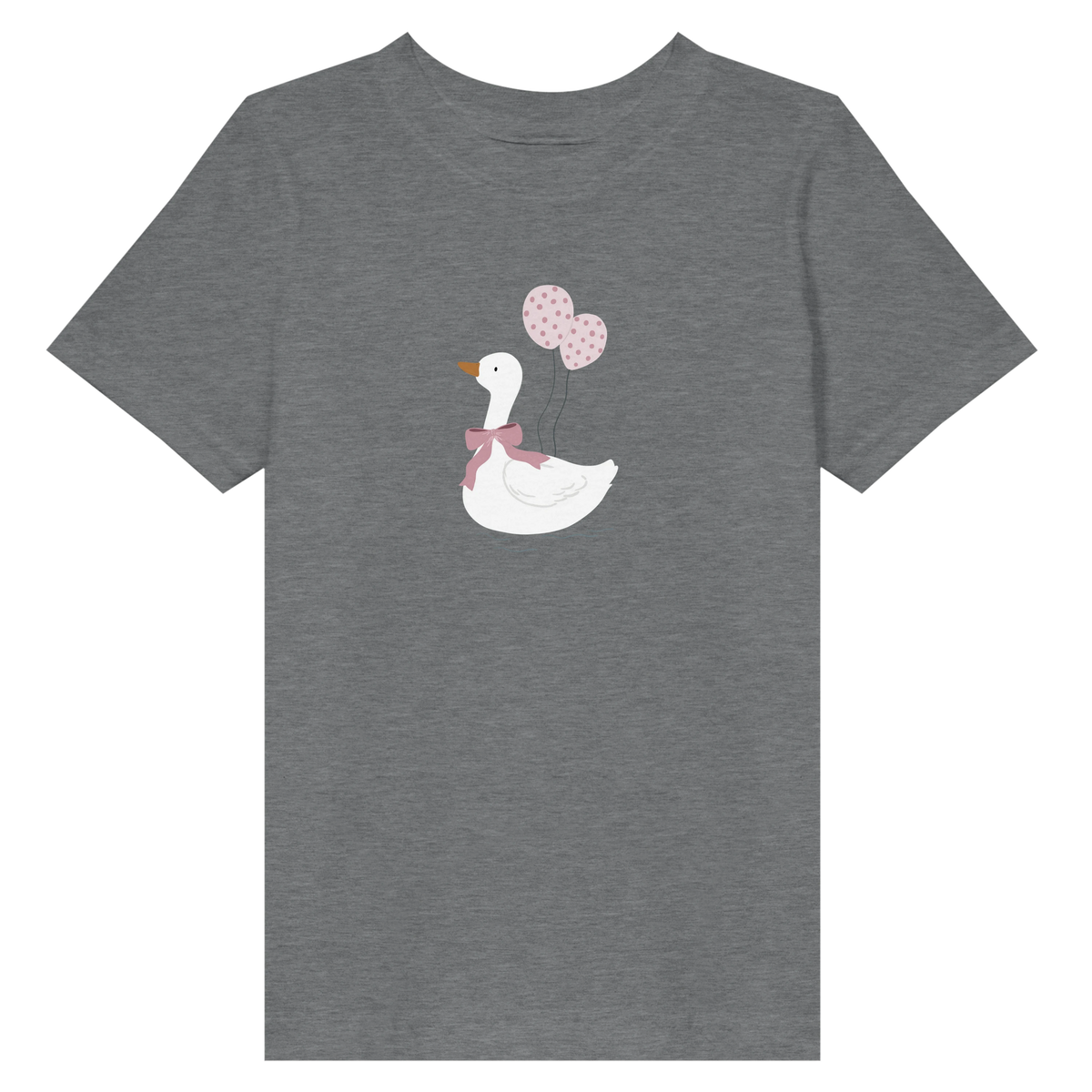 Goose with Pink Bow – Premium Toddler T-Shirt