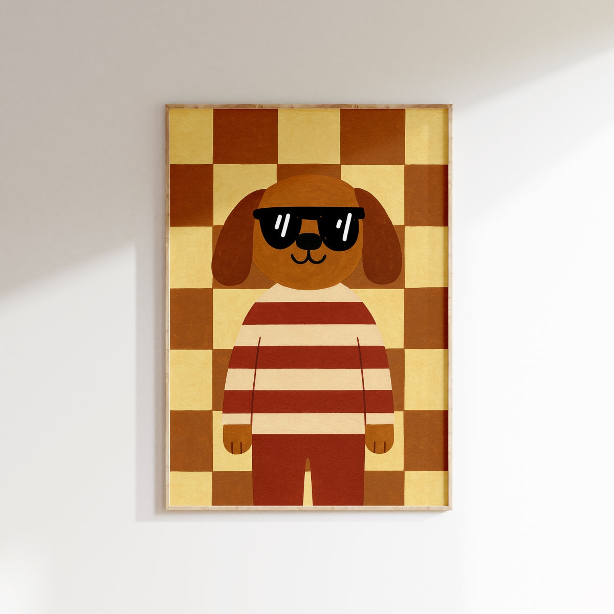 Cool Dog Nursery Wall Art, Colorful Kids Decor