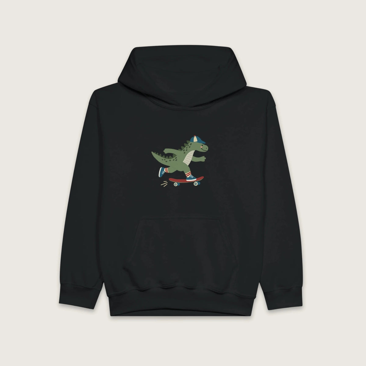Skateboarding Dinosaur – Hættetrøje til børn