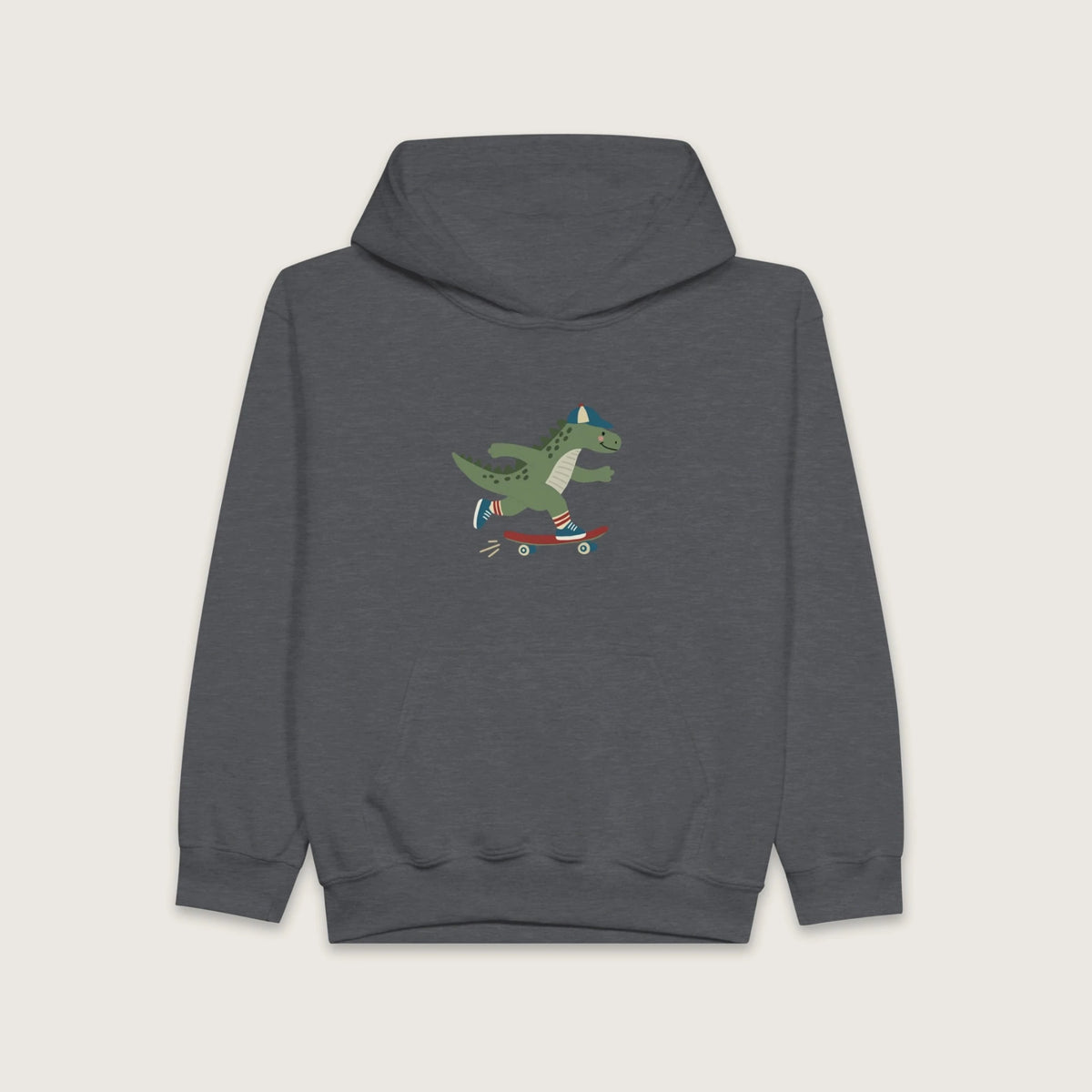 Skateboarding Dinosaur – Hættetrøje til børn