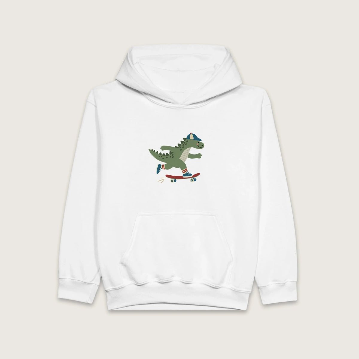 Skateboarding Dinosaur – Hættetrøje til børn