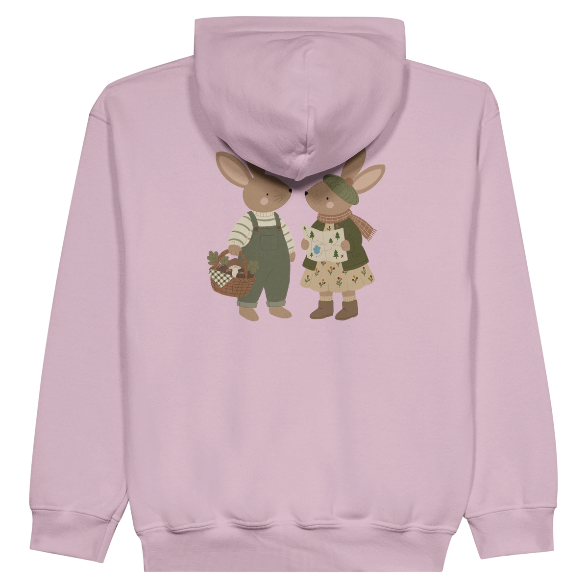 Woodland Adventure Bunnies – Kids Hoodie