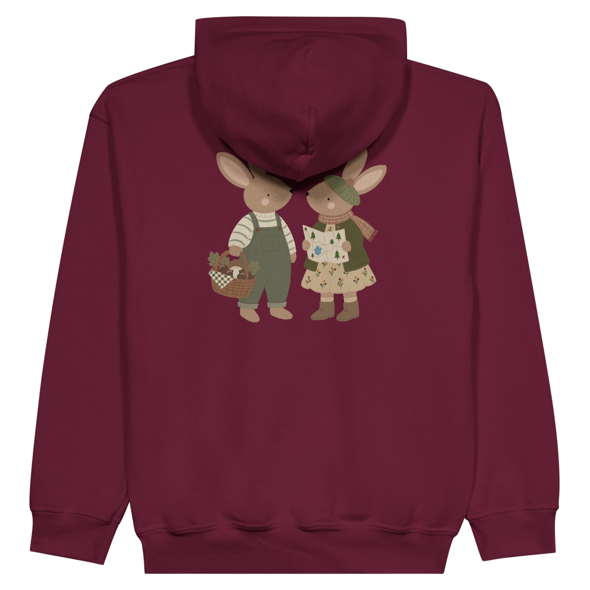 Woodland Adventure Bunnies – Kids Hoodie