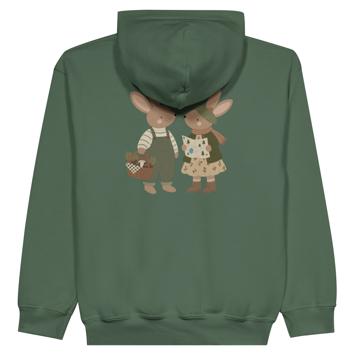 Woodland Adventure Bunnies – Kids Hoodie