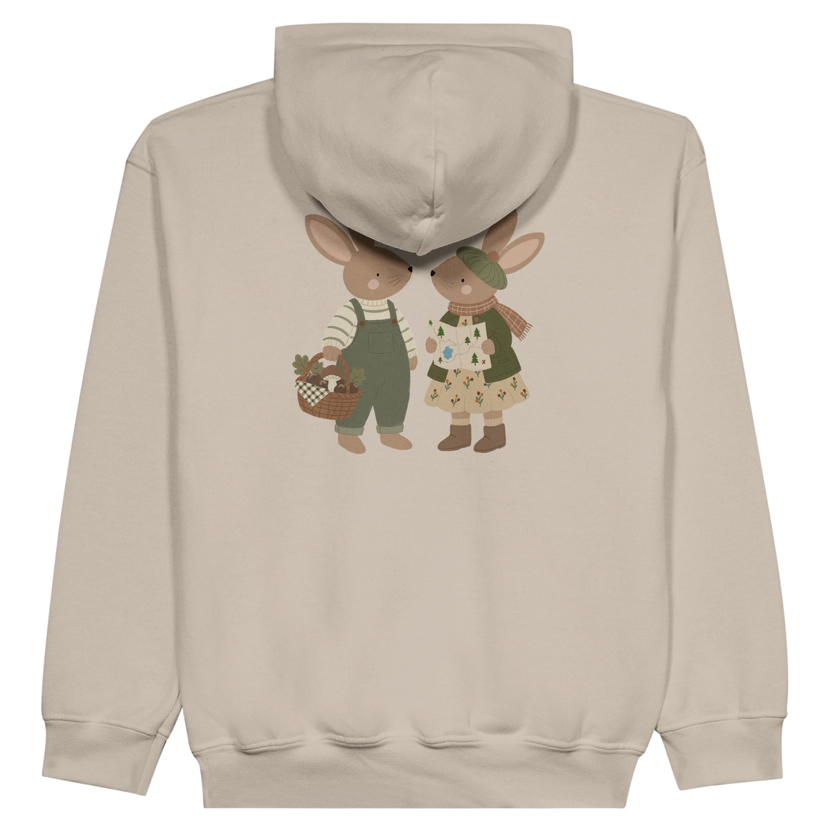 Woodland Adventure Bunnies – Kids Hoodie