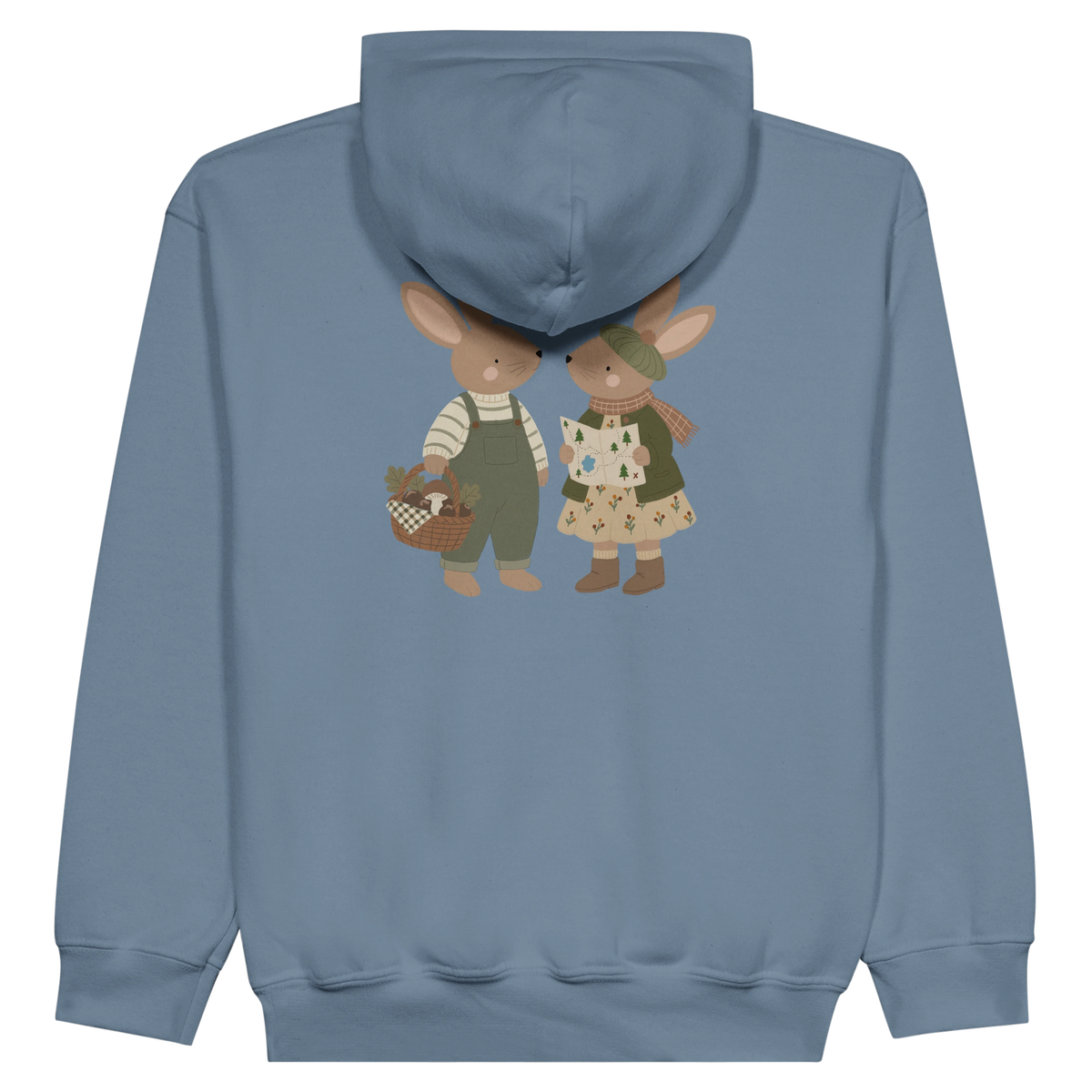 Woodland Adventure Bunnies – Kids Hoodie