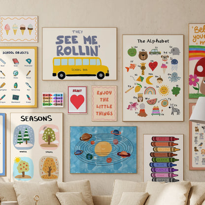 Handmade Educational Nursery, over 100 prints
