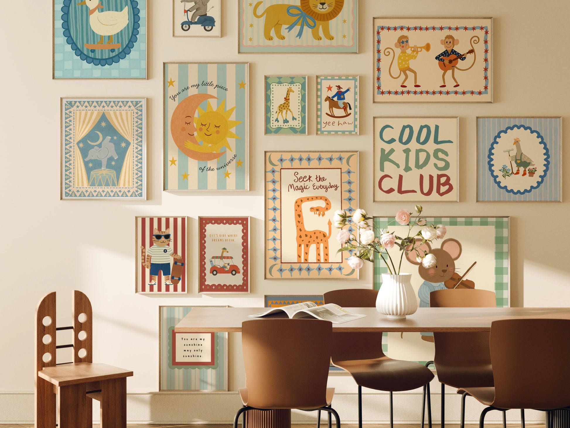 Decorazioni per la cameretta dei bambini fatte a mano, oltre 110 stampe