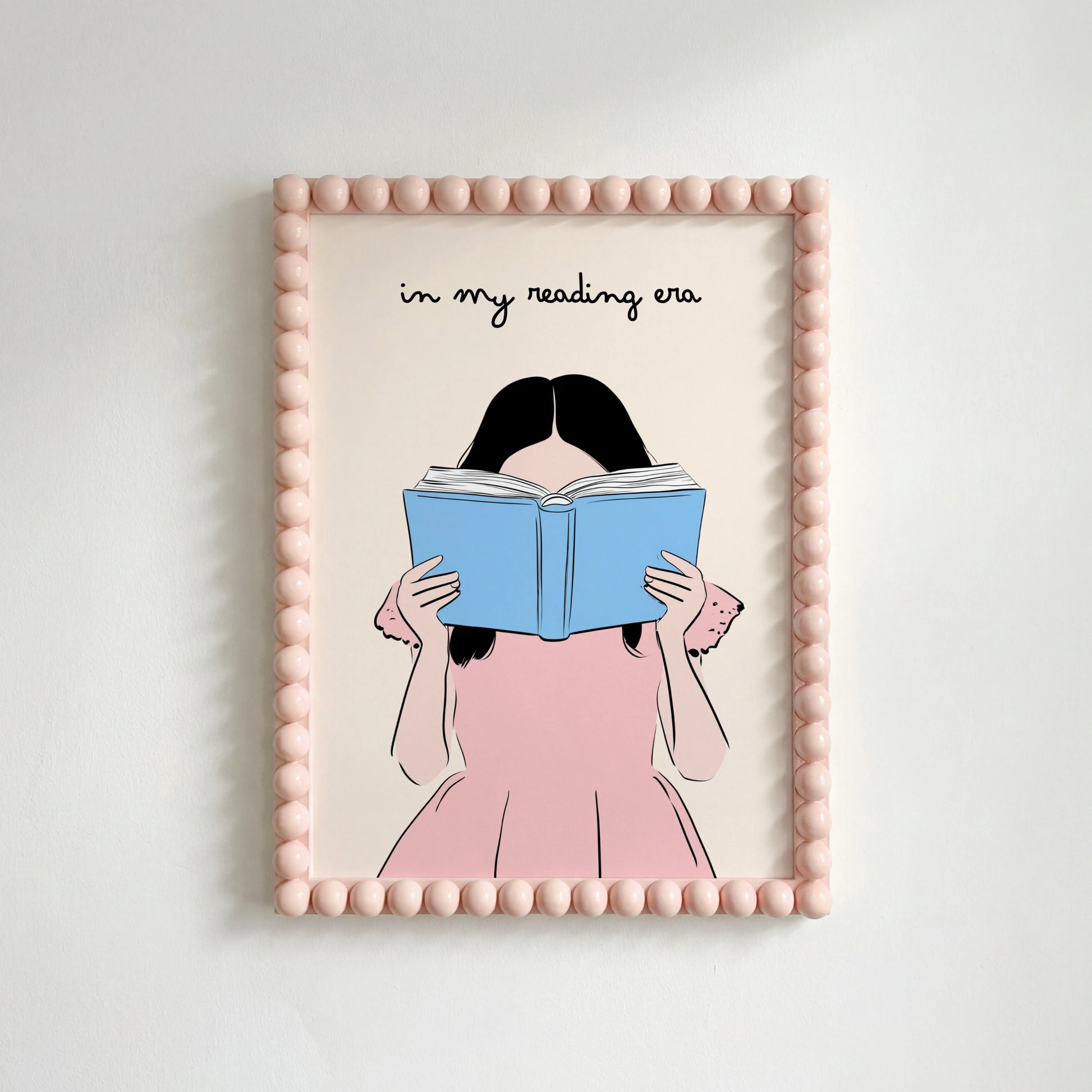 In My Reading Era – Girl with Book Print