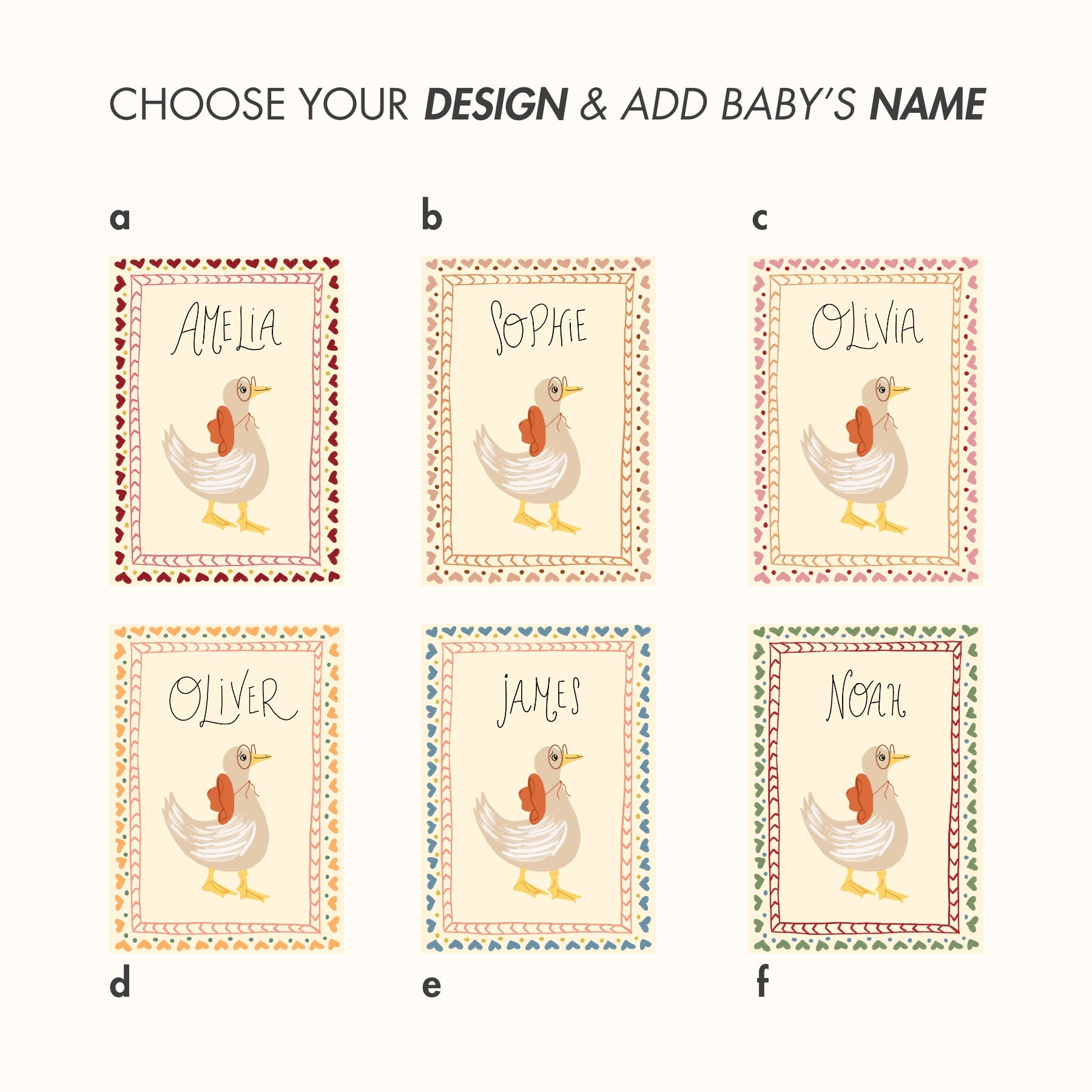 Personalized Goose Nursery Wall Art
