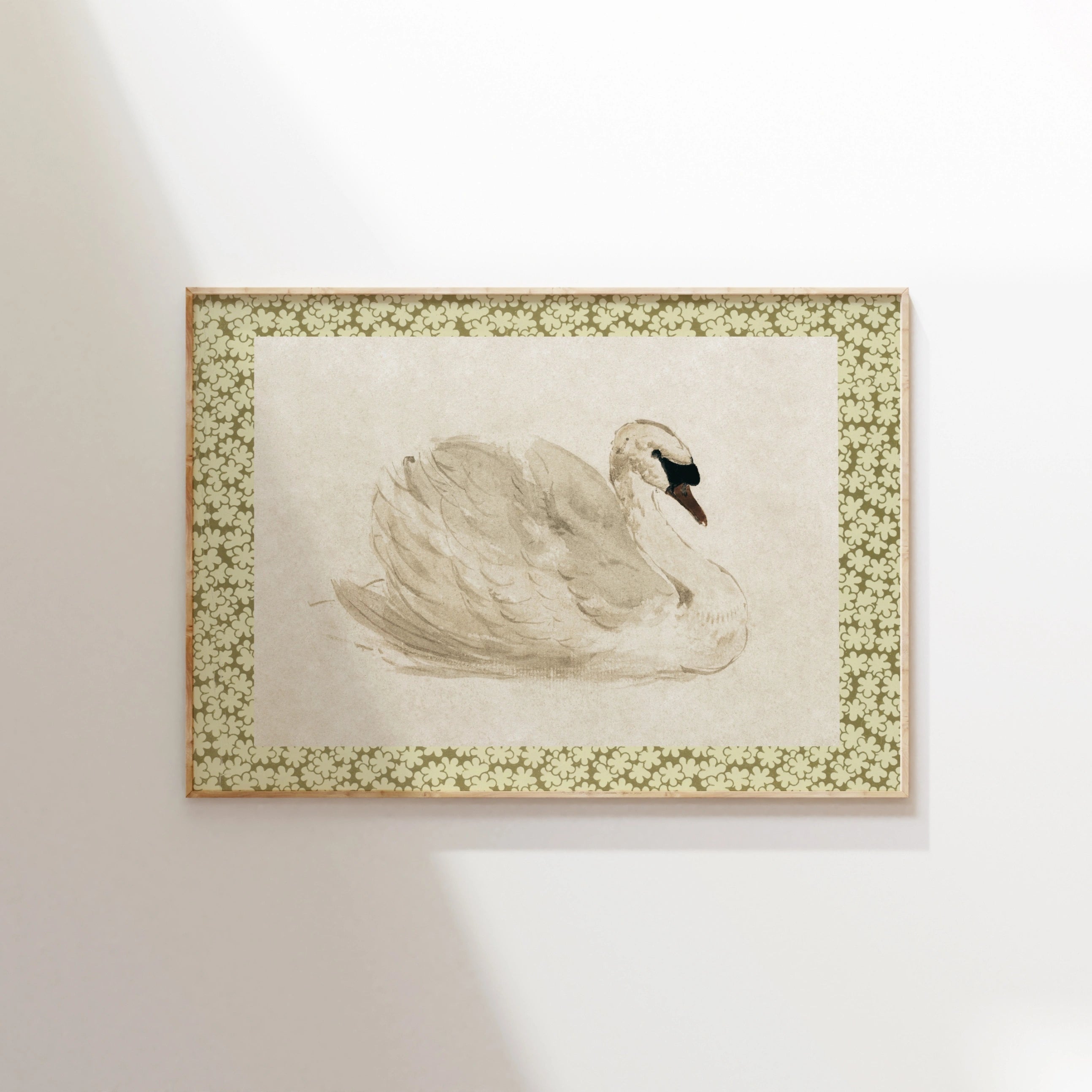 Affiche cygne vintage pour chambre d'enfant – Décoration murale rétro pour chambre de bébé, Décoration de chambre d'enfant vintage