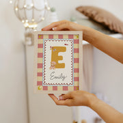 Teddy & Initial – Personalized Name Poster