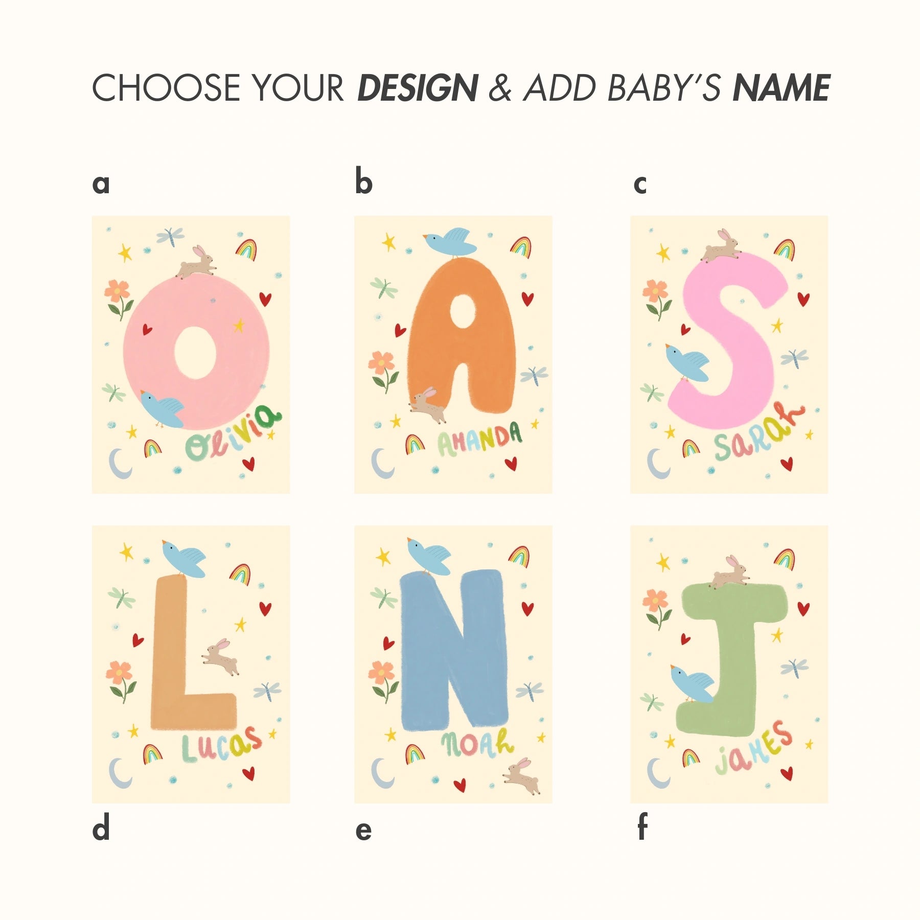 Personalized Nursery Name – Personalized wall art