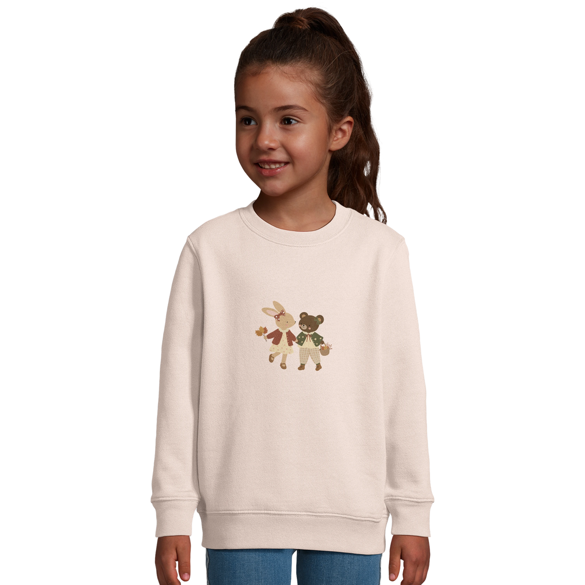 Bunny & Bear Friends – Kids Crewneck Sweatshirt