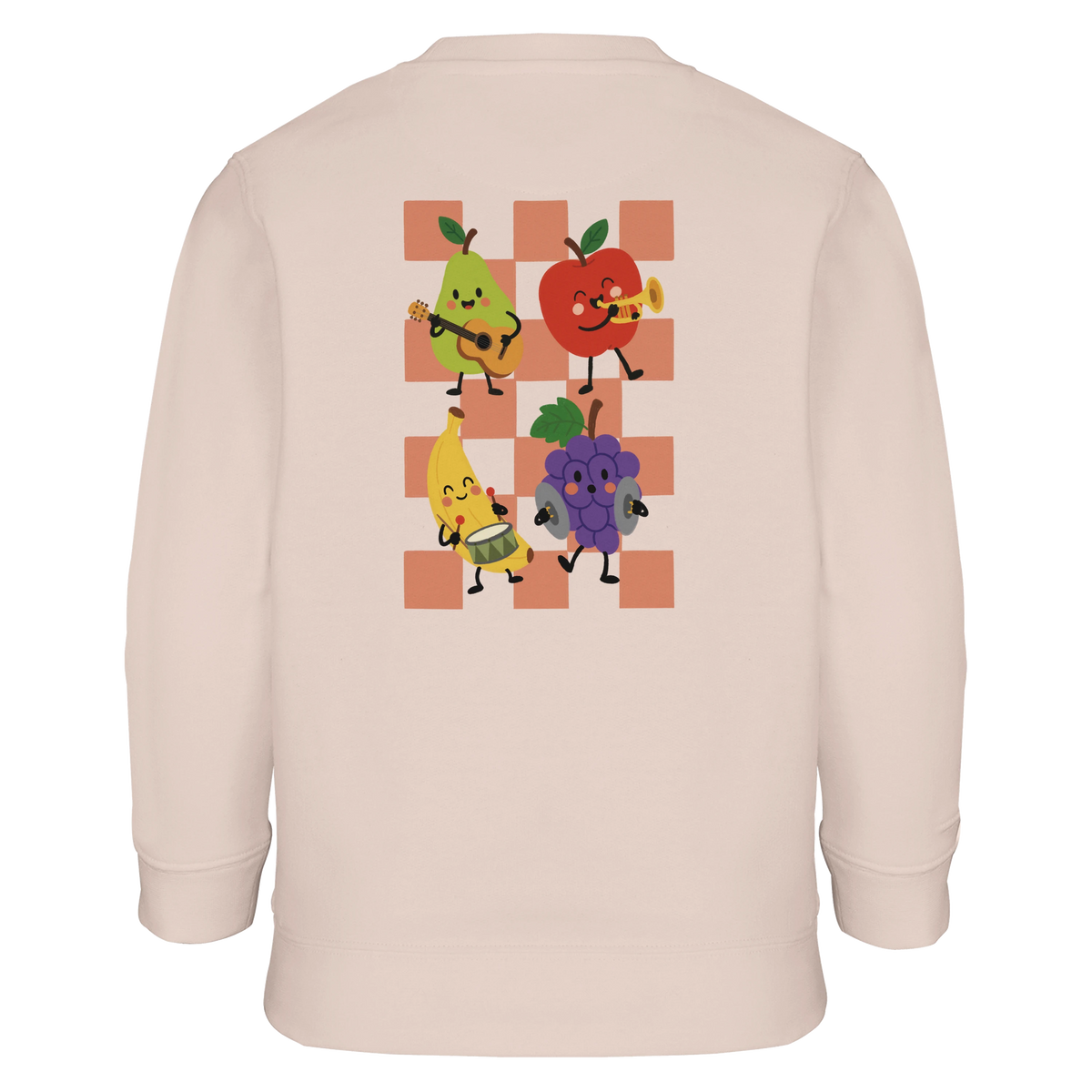 Rockin’ & Rollin’ Fruit Band – Kids Crewneck Sweatshirt