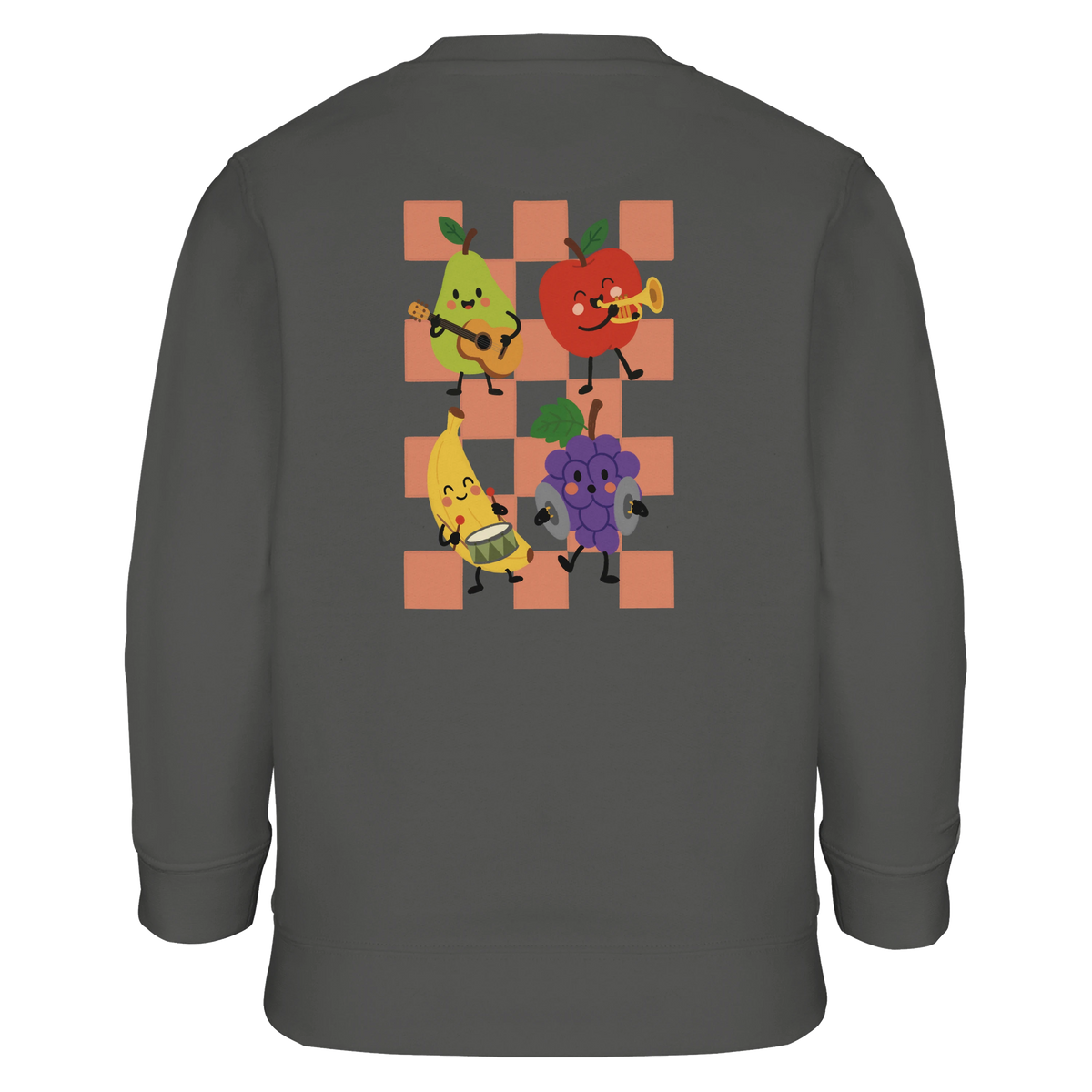 Rockin’ & Rollin’ Fruit Band – Kids Crewneck Sweatshirt
