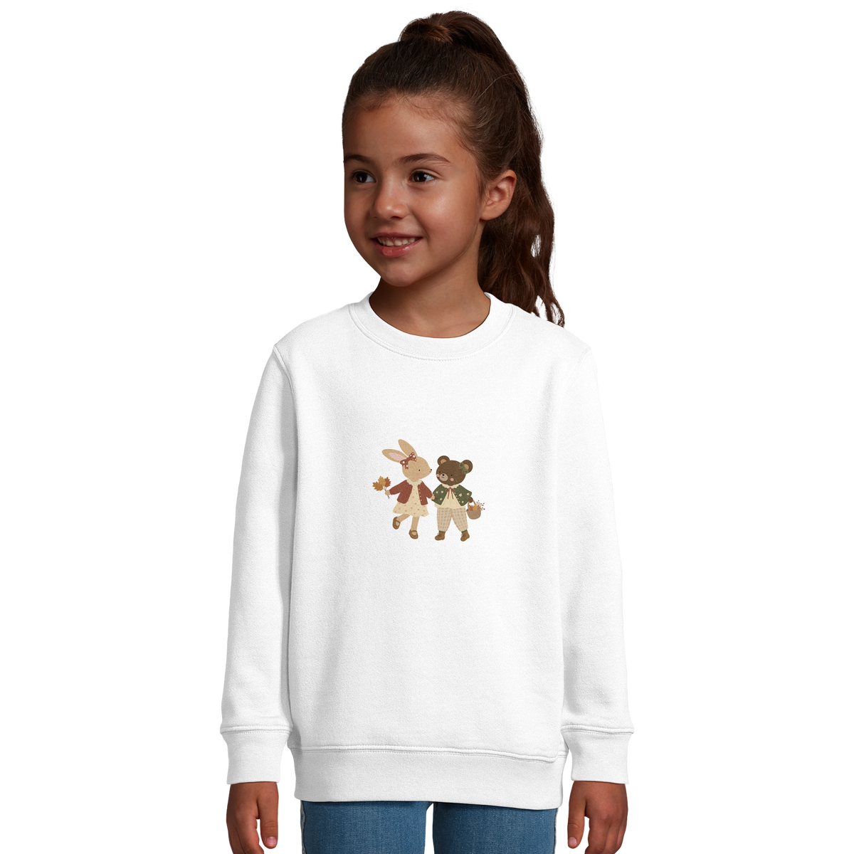 Bunny & Bear Friends – Kids Crewneck Sweatshirt