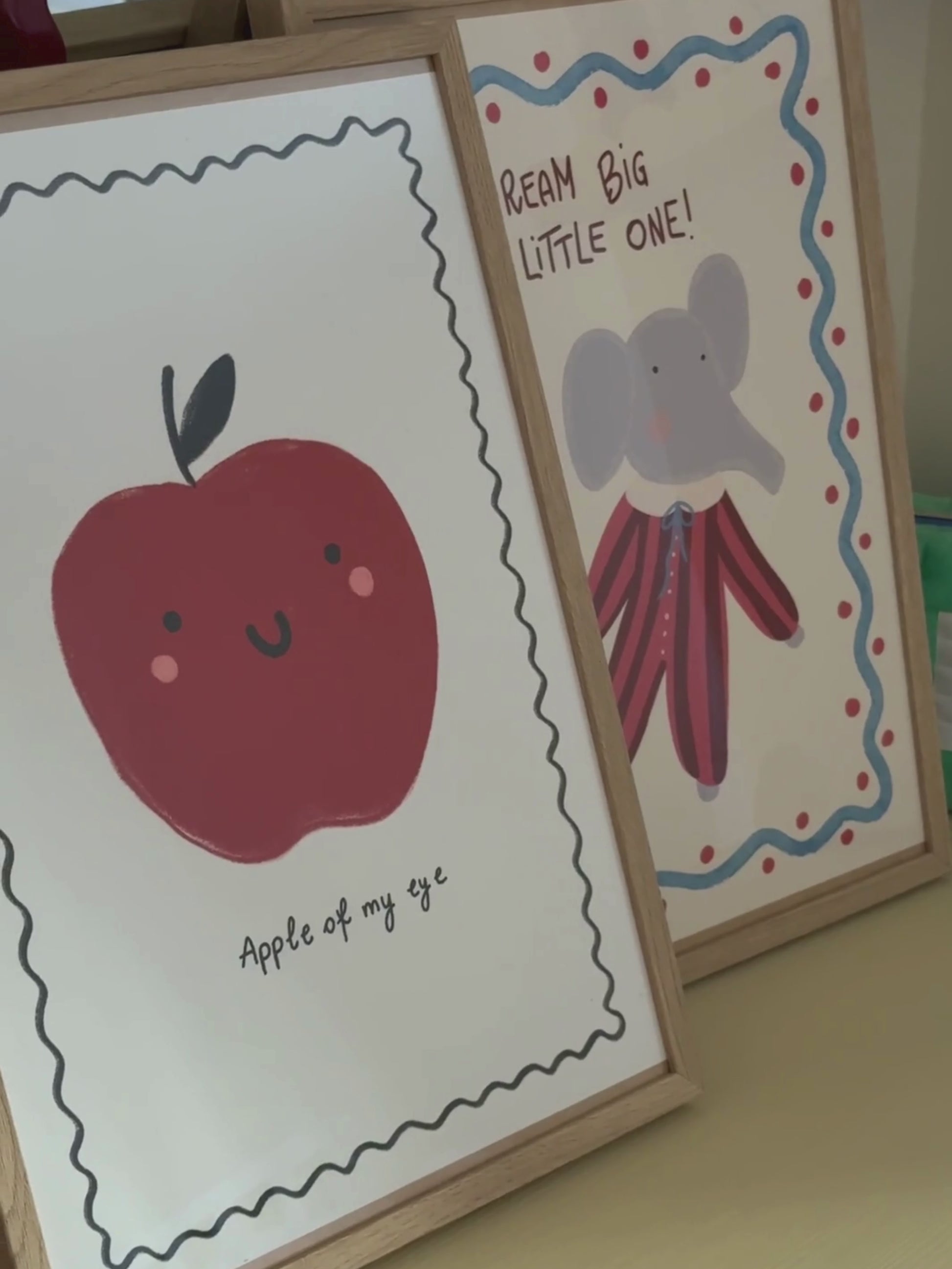 Apple of My Eye Wall Art – Cute Nursery Print, Boys Room Decor
