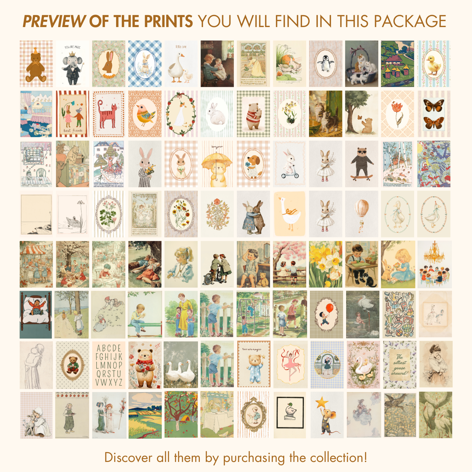 Handmade Whole Nursery Decor, over 1100 prints.