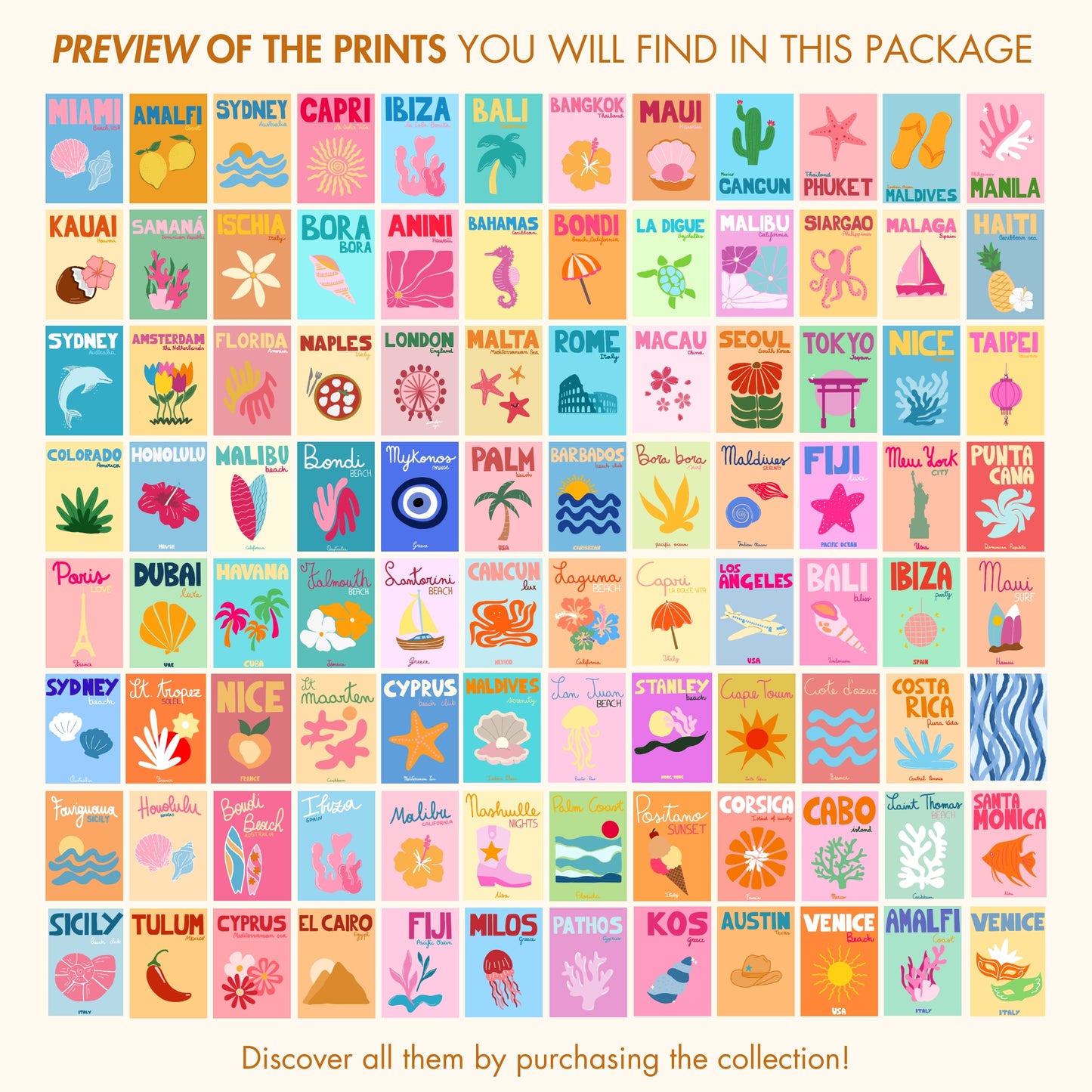 Preppy Travel, over 100 prints