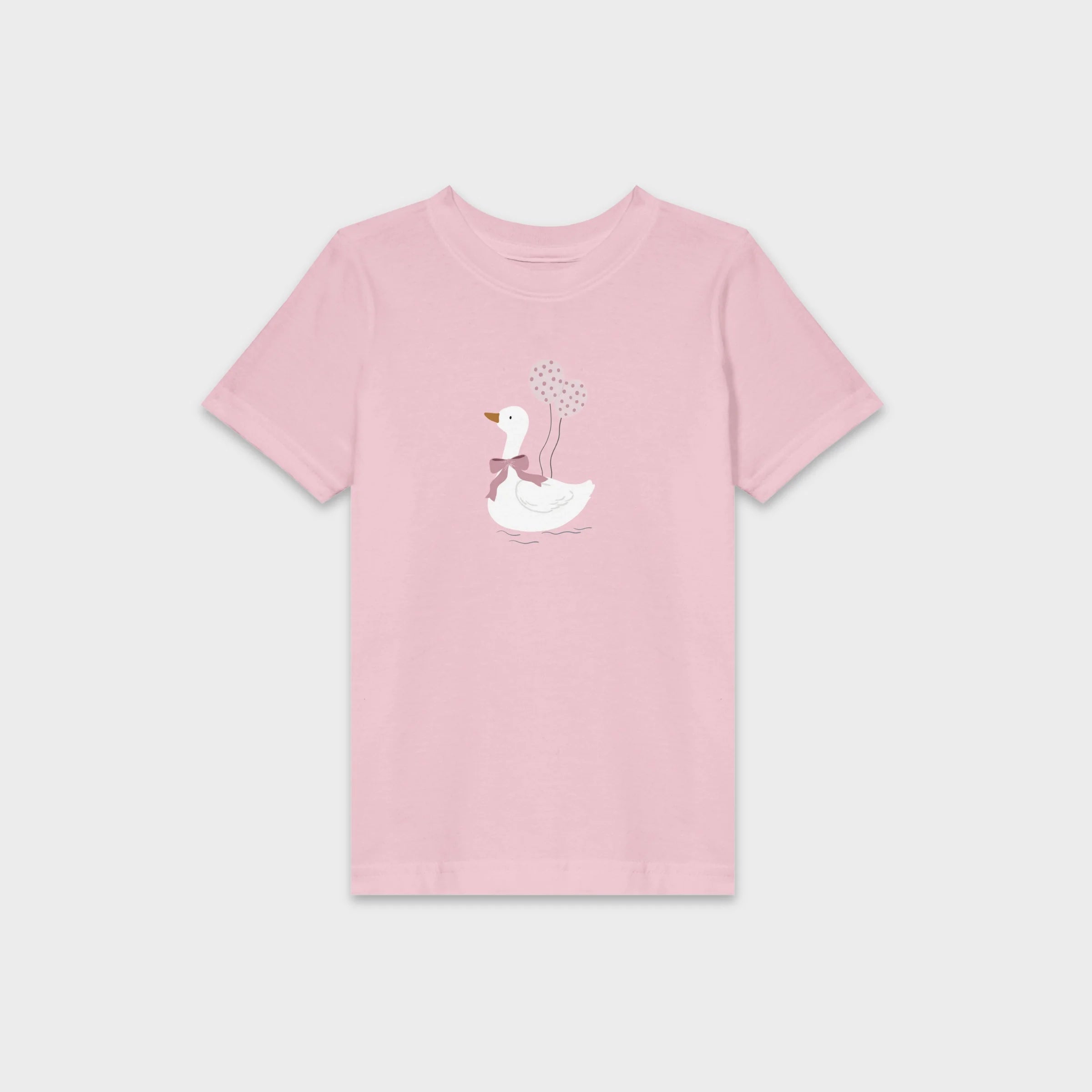 Goose with Pink Bow – Premium Toddler T-Shirt