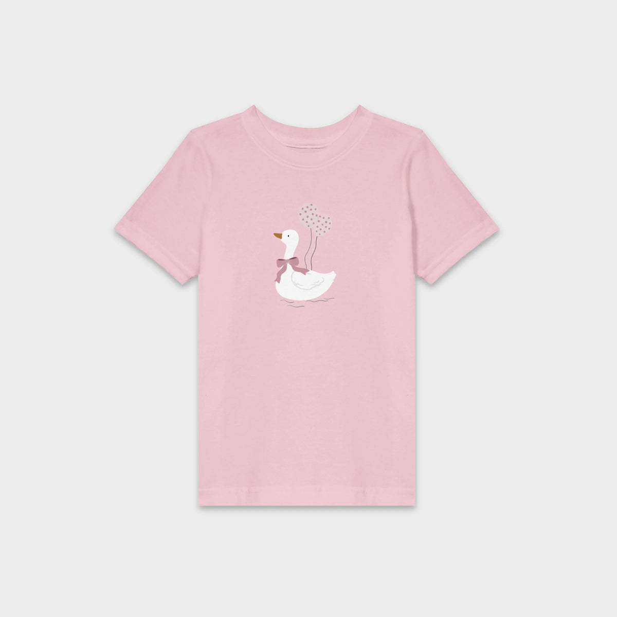Goose with Pink Bow – Premium Toddler T-Shirt