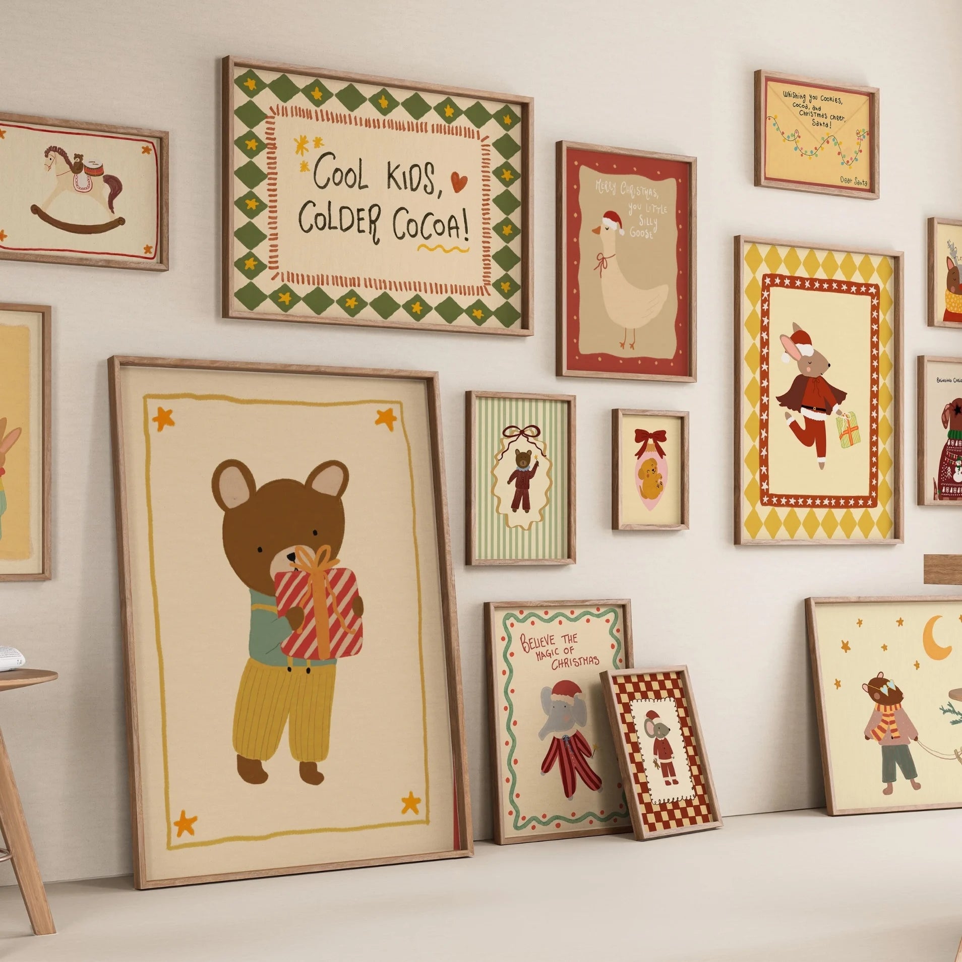 Asilo nido natalizio fatto a mano, 60 stampe