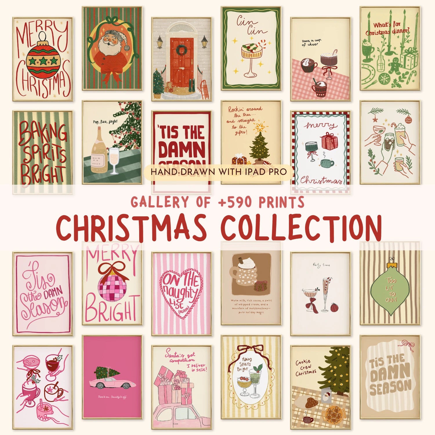 Handmade Whole Christmas Decor, over 590 prints