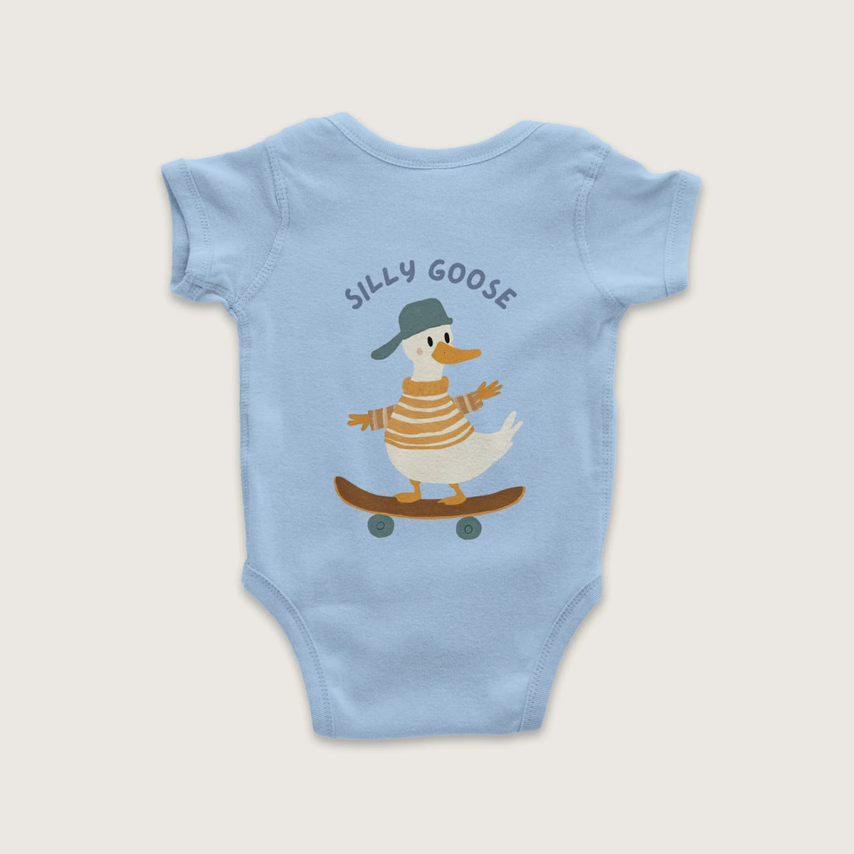 Silly Goose Skateboard – Baby Short Sleeve Bodysuit