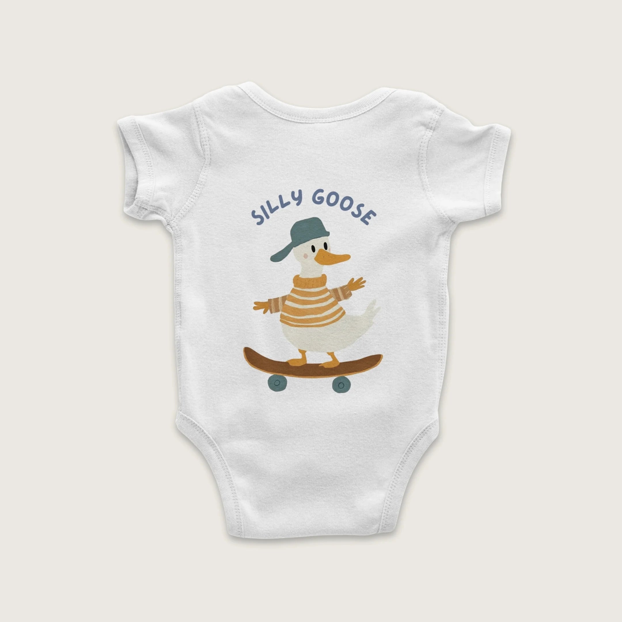 Silly Goose Skateboard – Baby Short Sleeve Bodysuit