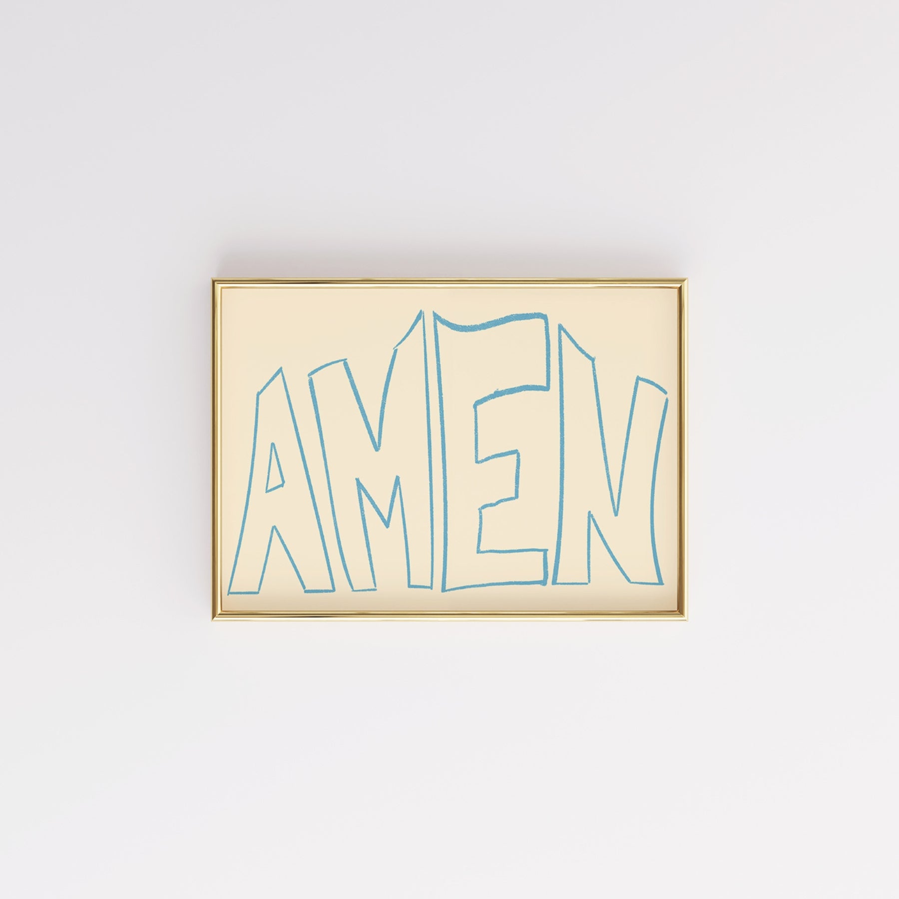 Amen Wall Art – Stampa cristiana minimalista