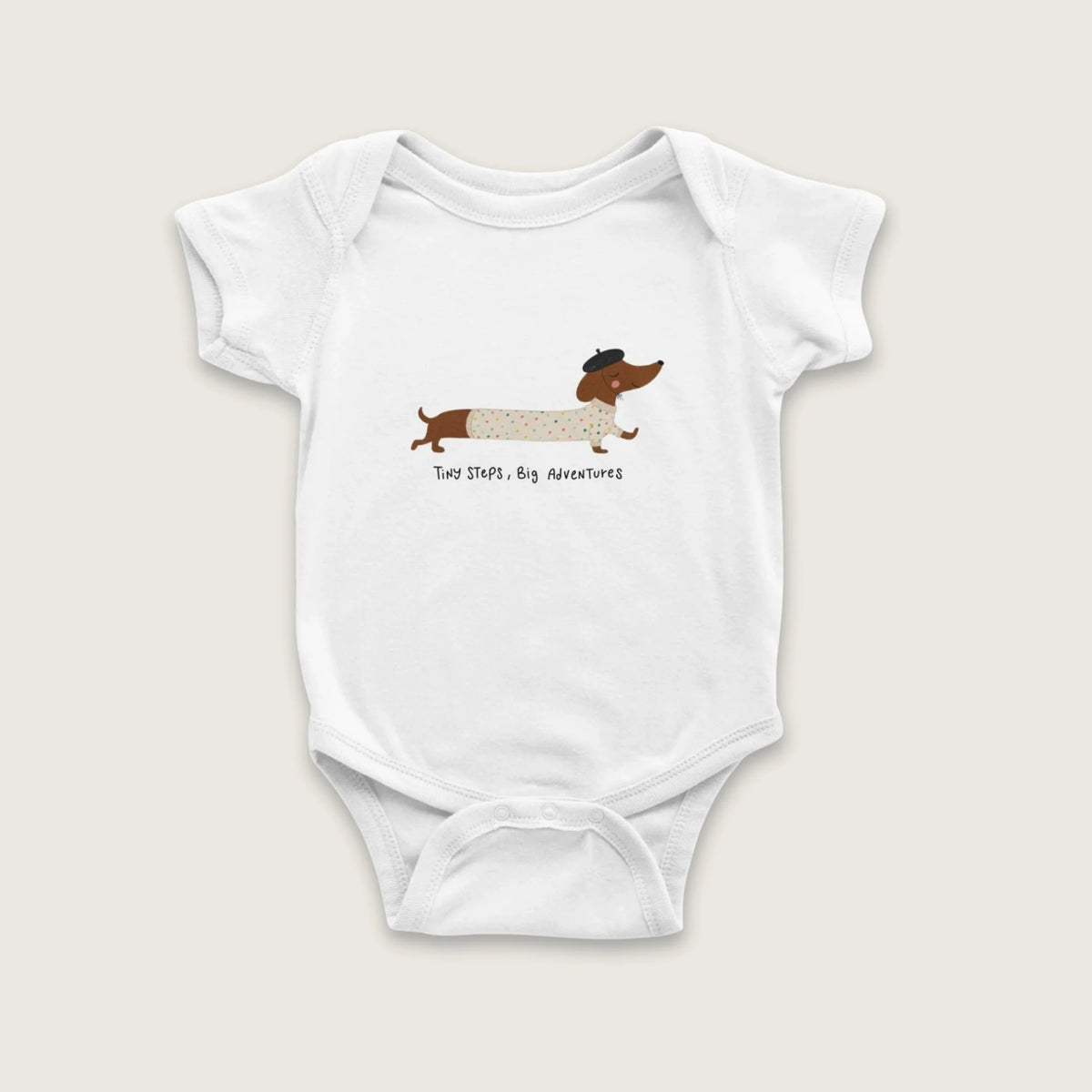 Tiny Steps Big Adventures – Baby Short Sleeve Bodysuit