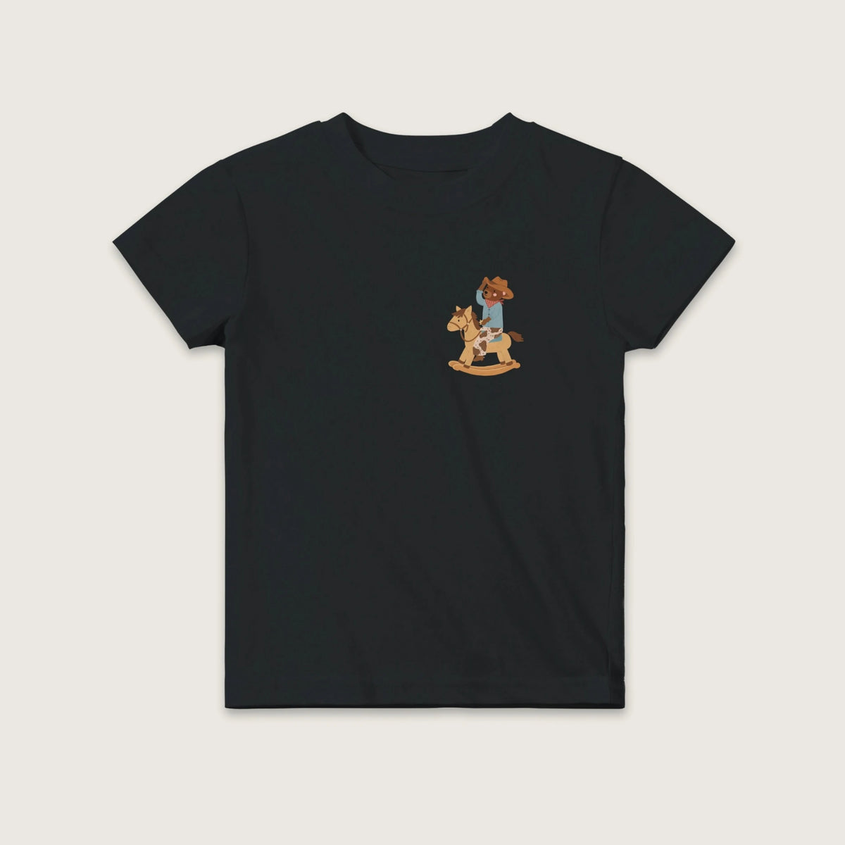 Cowboy Bear Rocking Horse – Baby-T-shirt