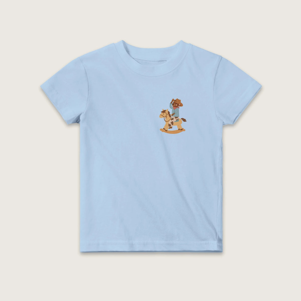 Cowboy Bear Rocking Horse – Baby-T-shirt