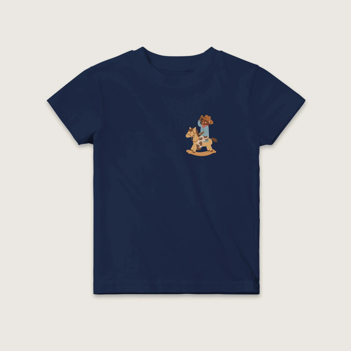 Cowboy Bear Rocking Horse – Baby-T-shirt