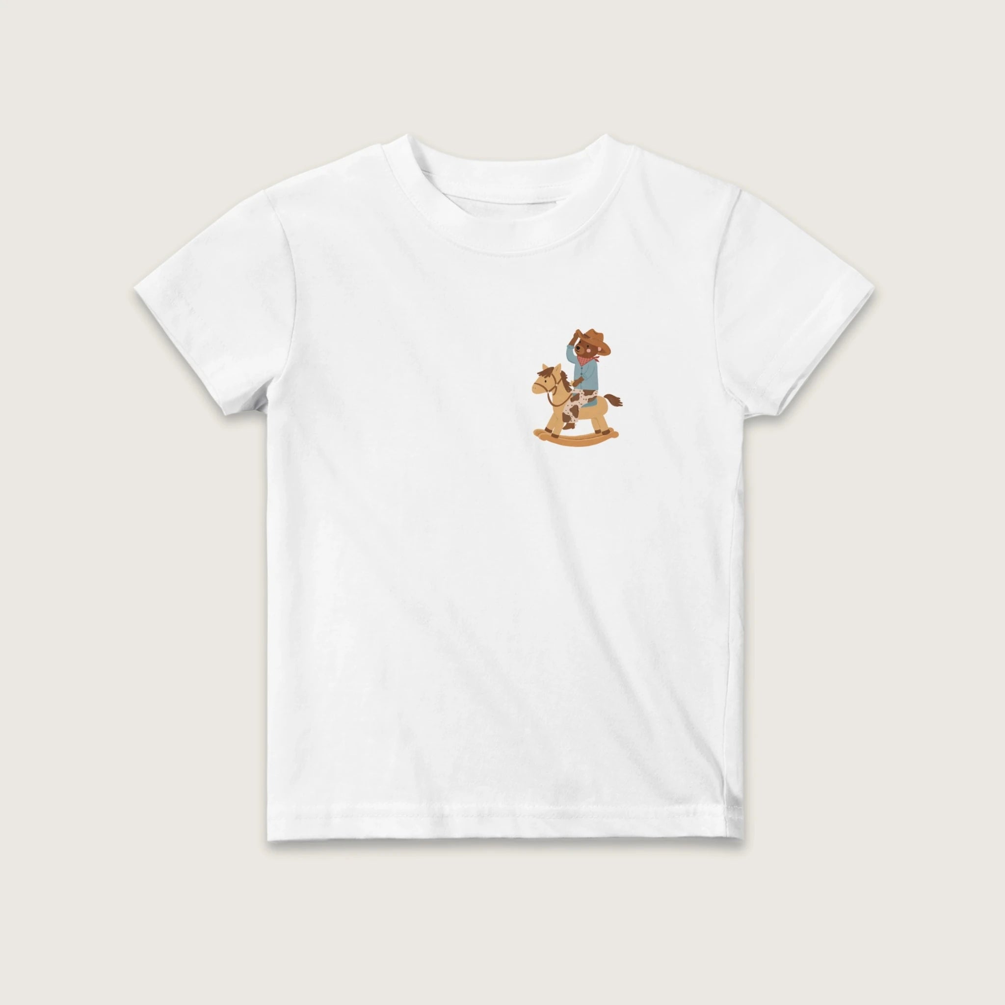 Cowboy Bear Rocking Horse – Baby-T-shirt
