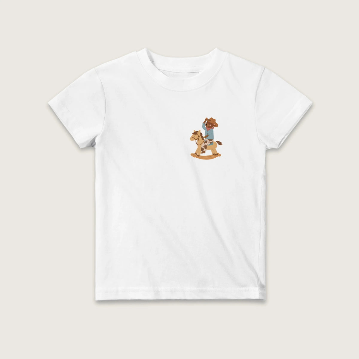 Cowboy Bear Rocking Horse – Baby-T-shirt