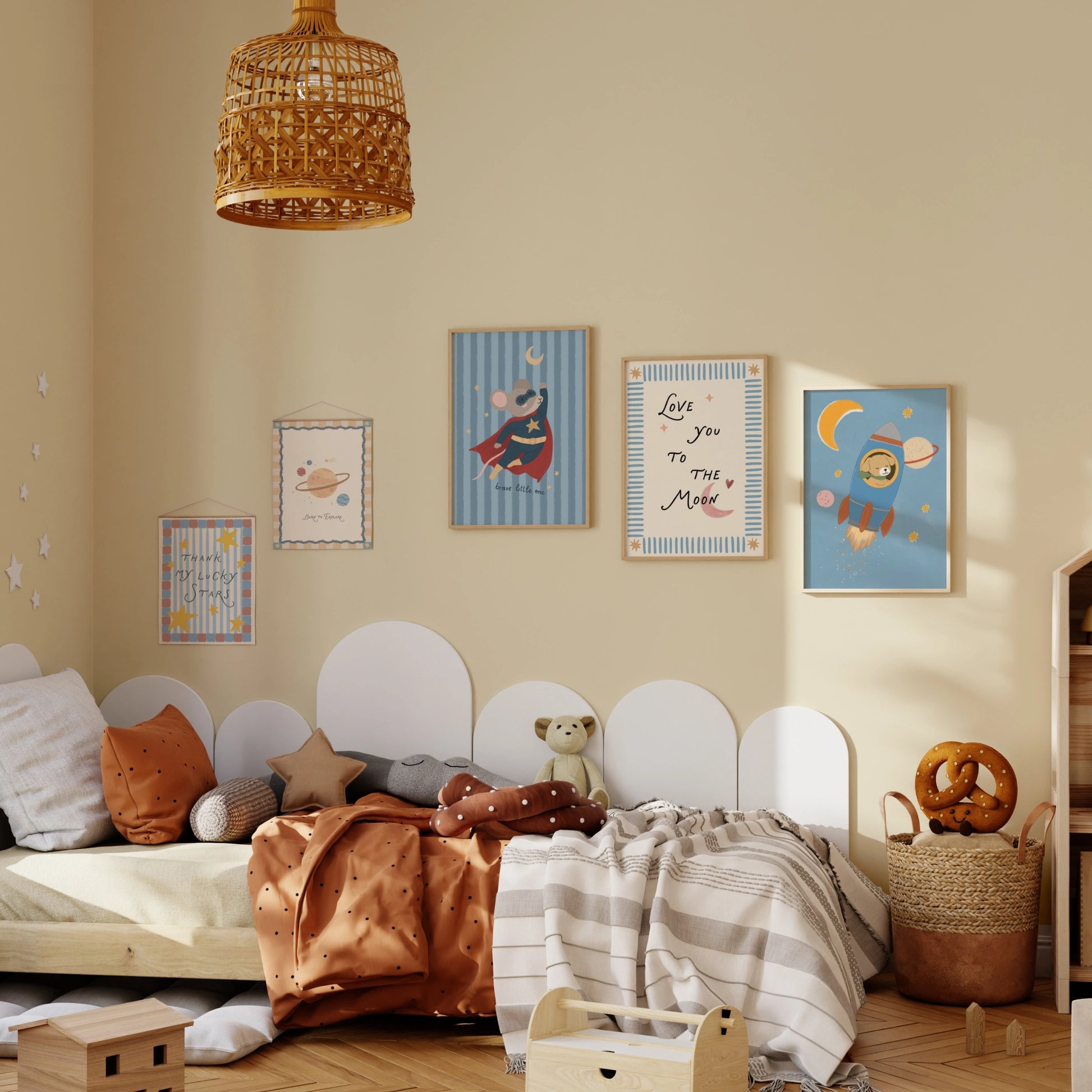 Handmade Dreamy Space Nursery Decor, 50 prints (Instant Download)